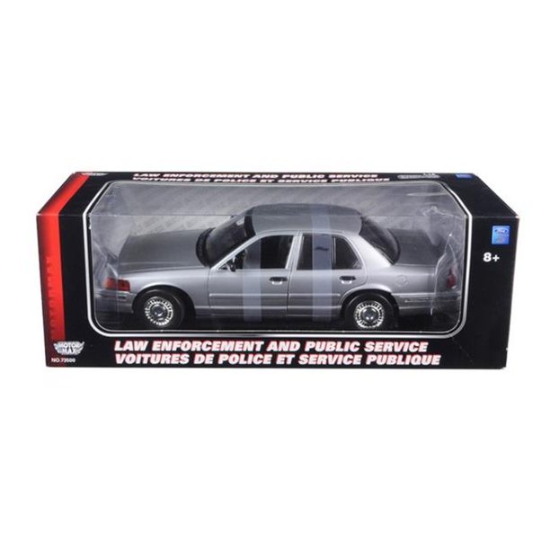 Motormax 73532s Ford Crown Victoria Police Cover Special Service Car Silver 1-18 Diecast Model Car