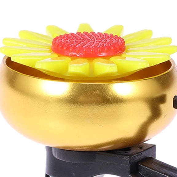 BESTYASH Sunflower Bike Handlebar Ringer Horn with Easy Attach Golden Bell for Cycling Safety and Style