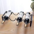 thumbnail image 4 of Estante para botellas de vino de metal Estante para botellas de vino para 4 botellas Estante para vinos ligero, 4 of 4