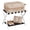 Black + White, variant on Costway 1 PCS Luggage Rack, Solid Rubberwood Suitcase Stand with Nylon Shelves, Portable Black + Brown