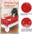 thumbnail image 3 of Christmas Tablecloth, Xmas Snowflake Print Waterproof Table Cover Decor, 3 of 9