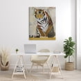 thumbnail image 2 of Stupell Industries Resting Jungle Tiger over Abstract Patterns, 36 x 48, Designed by Jenny McGee, 2 of 6