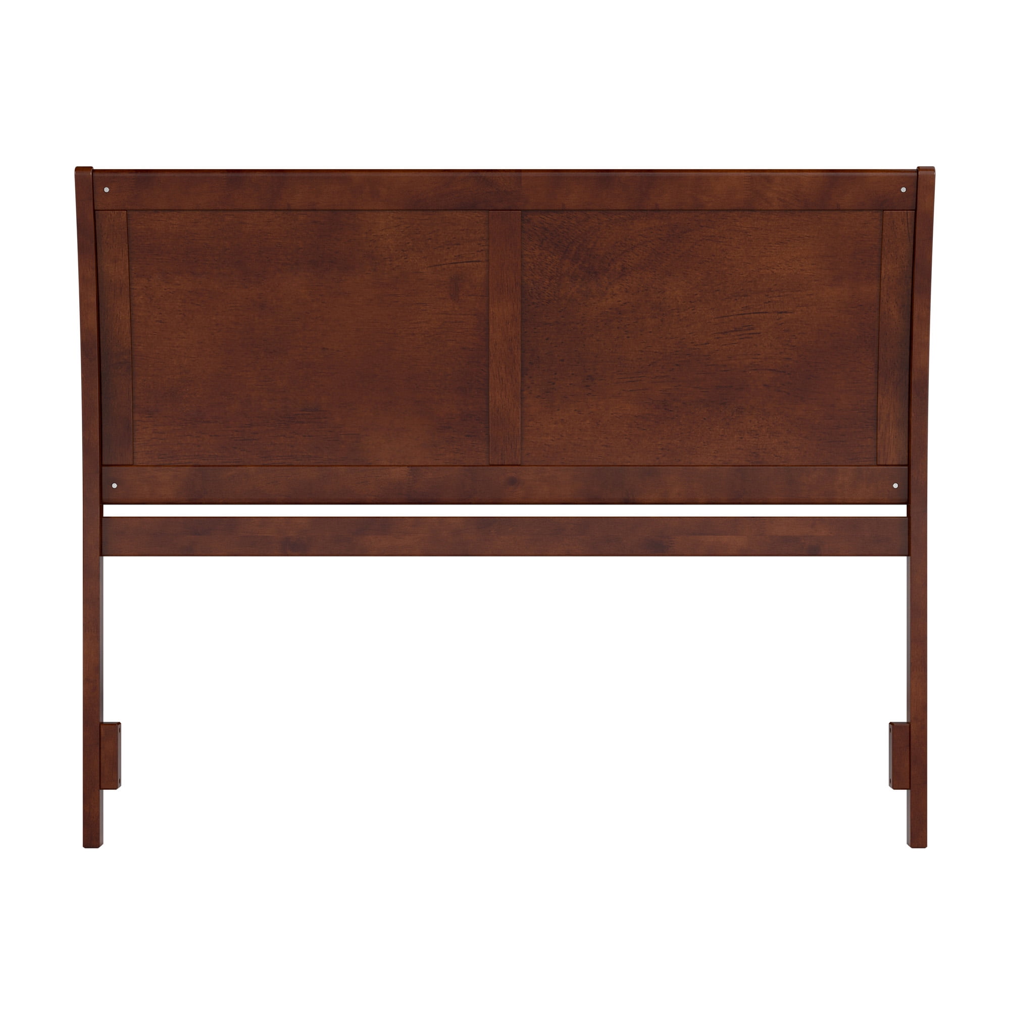 AFI Portland Queen Sleigh Solid Wood Panel Headboard with Attachable Charger, Walnut