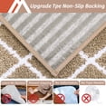 thumbnail image 5 of FloorHug Edging Stair Treads 28"x9"(4 PCS), Carpet Stair Treads for Wooden Steps Indoor, Stair Runners for Kids Elders and Dogs, Non-Slip TPE Backing, Stair Rugs Machine Washable, Beige, 5 of 8