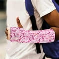 thumbnail image 4 of Jiueut Breast Cancer Arm Cast Cover Pink Ribbon Arm Cast Covers for Shower Adult Size S Washable Cast and Bandage Protector Decorative Arm Plaster Cover with A Thumb Hole, 4 of 7