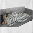 thumbnail image 6 of Fish Soft Flannel Fleece Throw Blanket, Kids Cartoon Underwater Sea Animals Pattern on White Background Illustration, Cozy Plush for Indoor and Outdoor Use, 60" x 80", Multicolor, by Ambesonne, 6 of 6