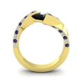 thumbnail image 4 of 1.20 Carat Natural Diamond Black Onyx & Blue Sapphire Gemstone Elegant Engagement Ring for Women Solid 18K Yellow Gold Size 3 by Diamond-Capitals, 4 of 8