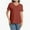 Deep Red, variant on Womens Short Sleeve Round Neck Shirts Summer Top Fashion Basic Tee
