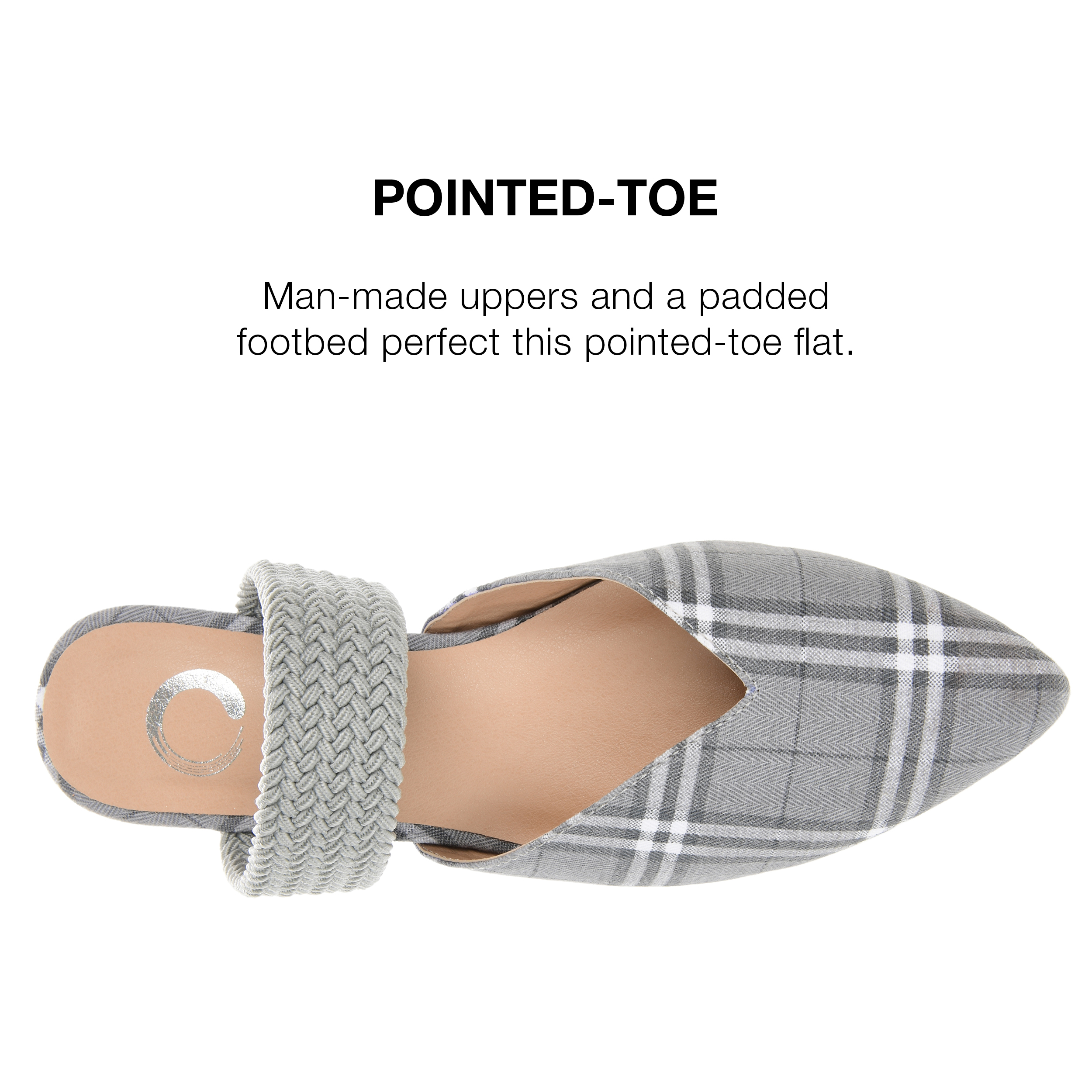 Journee Collection Womens Roxeene Slip On Pointed Toe Mules Flats