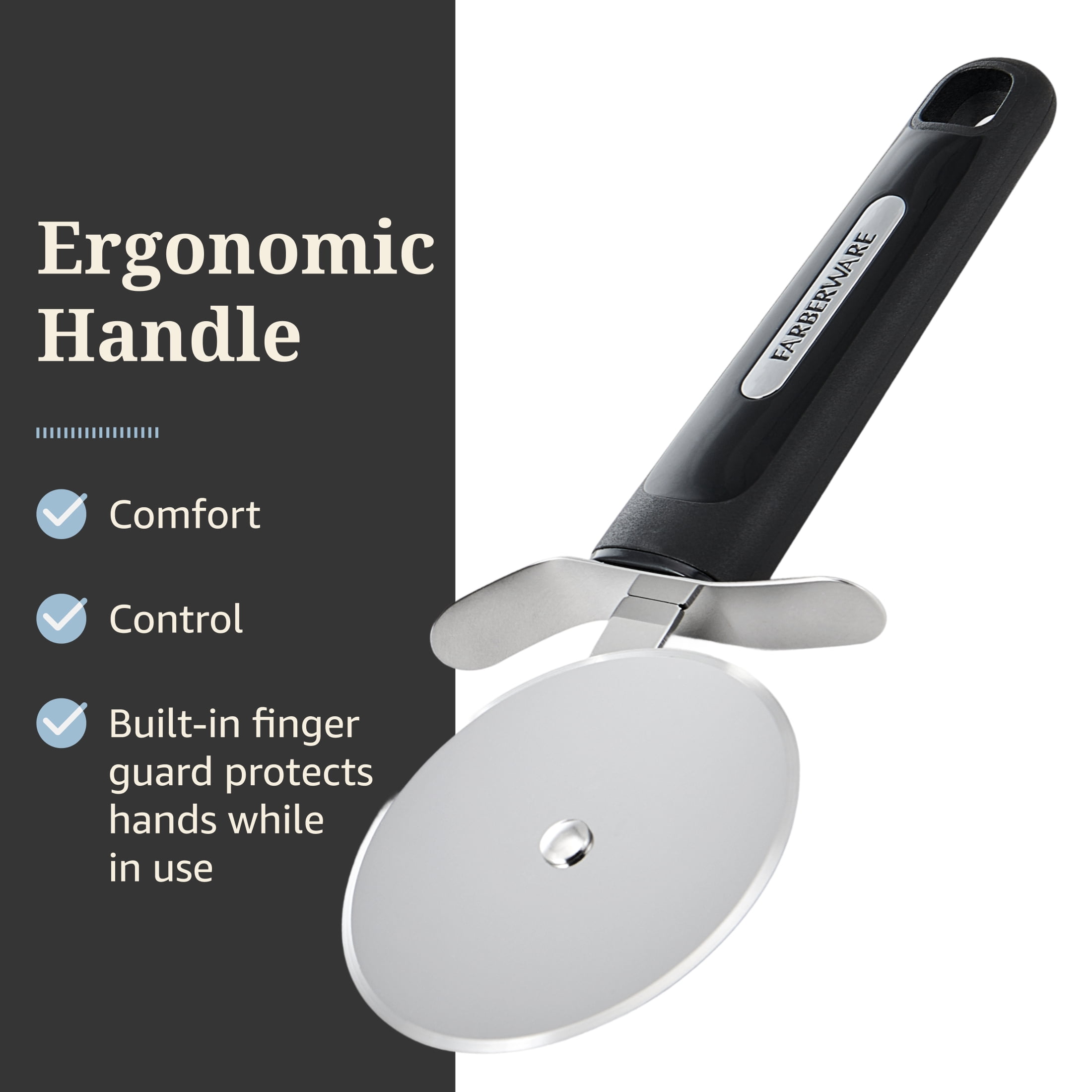 Farberware Professional Stainless Steel Pizza Cutter Black
