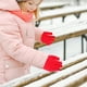 thumbnail image 2 of EeaseMX Guantes para niños de otoño e invierno, tejidos en color liso, con cinco dedos, cálidos, para niños de 4 a 12 años (rojos), 2 of 8