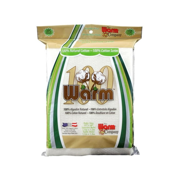 Warm 100 100% Cotton Batting Baby 55"x60"
