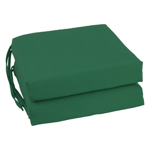 Blazing Needles Indoor 16" x 16" Twill Chair Cushion, Forest Green