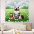 thumbnail image 2 of Happy Easter Hello Spring Ragdoll Playing Football Tapestry Cat Lover Kitten Owner Gifts Idea Wall Hanging Backdrop Home Decor - 13003, 2 of 5