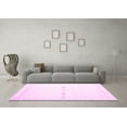 thumbnail image 3 of Ahgly Company Indoor Round Solid Pink Modern Area Rugs, 5' Round, 3 of 4