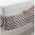 thumbnail image 2 of Muted Colors Bed Skirt, Aztec Inspired Pattern of Colorful Waves Zigzags, Elastic Bedskirt Dust Ruffle Wrap Around for Bedding Decor, 4 Sizes, Pale Rose Eggplant, by Ambesonne, 2 of 2