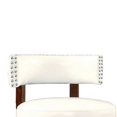 thumbnail image 2 of Shirley Contemporary 29" Barstool With pu Cushion, White Finish, Set of 2, 2 of 5