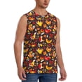 thumbnail image 2 of Bingfone Roosters Pattern Men's Tank Tops Workout Sleeveless Tee Shirts Running Beach Tanks for Men-Small, 2 of 4