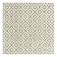 thumbnail image 3 of Unique Loom Trellis Shag Collection Area Rug - Ruth (10' Square Ivory/Gray), 3 of 11