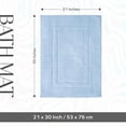 thumbnail image 3 of Feather & Stitch 2 Piece Towel Like Bath Mats (30x21 Inch) 100% Cotton Terry Mat for Hotel, Spa, Shower Floor Mats [NOT A Bathroom Rug], Soft Absorbent Washable Mats - Sky Blue, 3 of 9