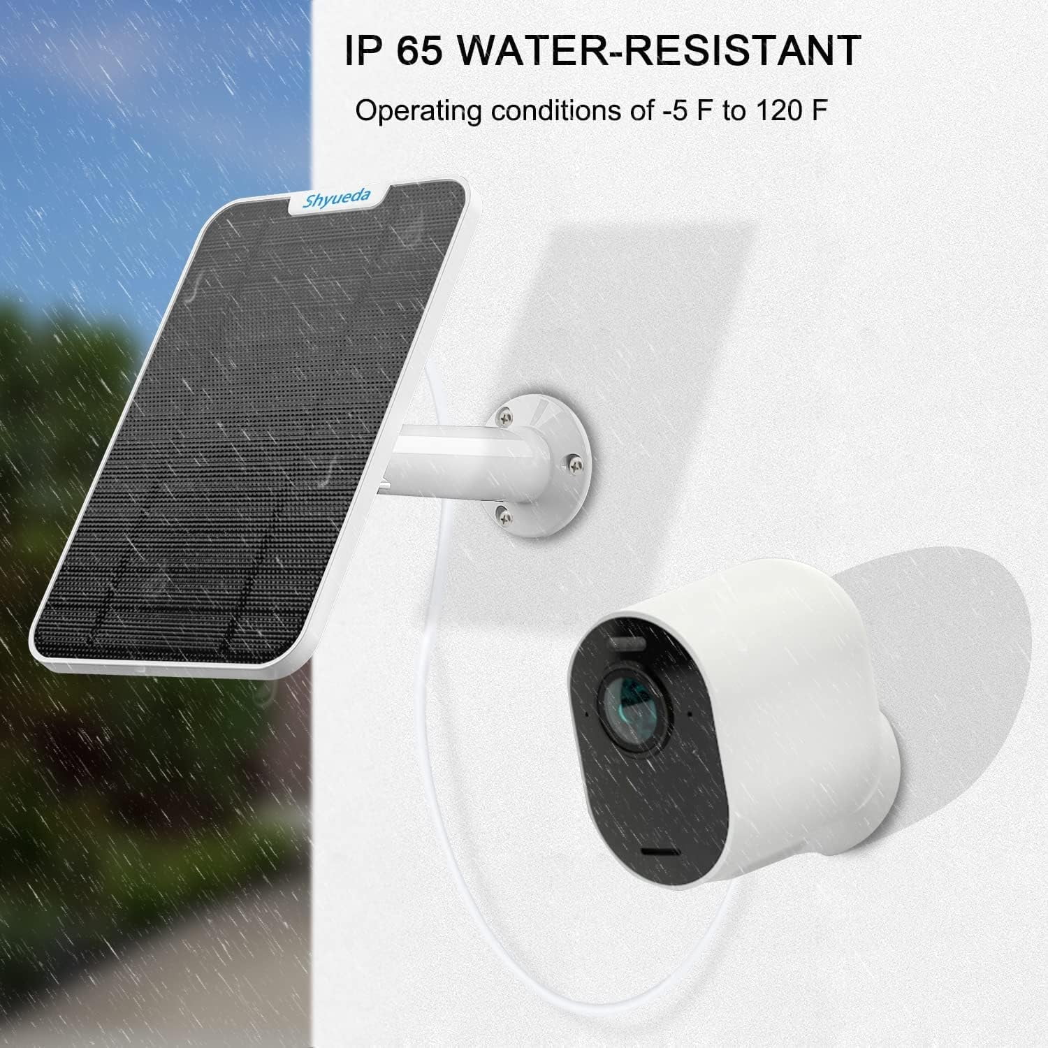 4W Solar Panel Charging Compatible with Arlo Pro 3/Pro 4/Pro 5S/Ultra/Ultra 2 only, with 13.1ft Waterproof Charging Cable, IP65 Weatherproof,Includes Secure Wall Mount(3-Pack)(Magnetic Connector)