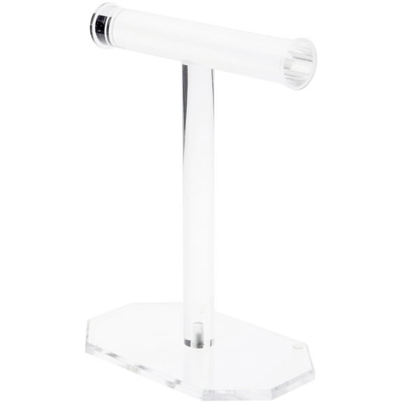 Plymor Clear Acrylic T-Bar Necklace Display Stand, 10.75" H x 8" W x 5" D
