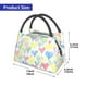 thumbnail image 2 of Fotbe Hand Drawn Colored Hearts Bolsa Térmica Portátil con Estampado, Bolsa de Entrega de Alimentos Aislada, Bolsa Reutilizable de Gran Capacidad para Comidas y Supermercado, 2 of 6