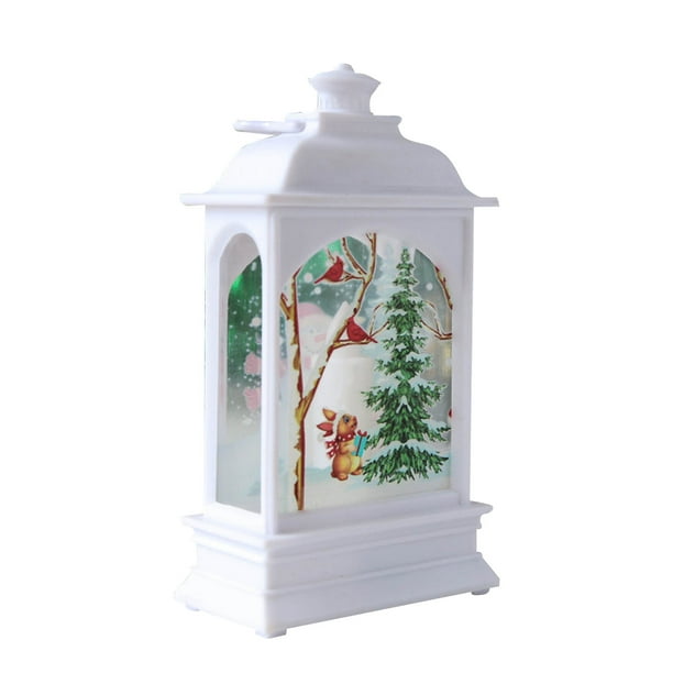 Decoración de Navidad, linterna de viento, lámpara de candelabro Ins, lámpara de queroseno de muñeco de nieve, decoración de escritorio, lámpara de vela electrónica Led Wmkox8yii FSASFJB37