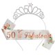 thumbnail image 1 of Conjunto de cumpleaños 13 11 10 15 21 30 40 50 60 Cintas para el pelo Cinturón de etiqueta Correas de hombro estampadas, 1 of 6