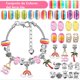 thumbnail image 3 of Kit para Hacer Pulseras Niñas, 112pzs Juego de Fabricación de Joyas para Niñas, Juego de Pulseras de Abalorios, Cuentas para Hacer Pulsera, Kit Artesanía DIY, 3 of 5