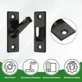 thumbnail image 2 of Uxcell 1-Pack Flip Latch Gate Latch, Cerradura de ángulo recto de 2.4 pulgadas, cerraduras deslizantes de 90 grados para puerta de granero [Negro], 2 of 7