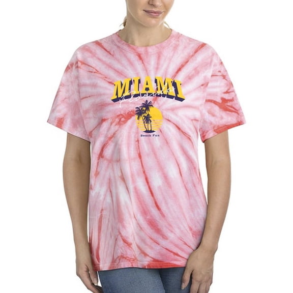 Miami Florida Beach Fun Tie Dye Cyclone Women -Image by Shutterstock, Female x-Large