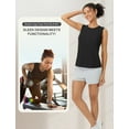 thumbnail image 7 of BALEAF Women's Workout Tank Tops Racerback Open Back Top Sleeveless Running Yoga Shirts Loose Fit Athletic Gym Sports Black L, 7 of 7