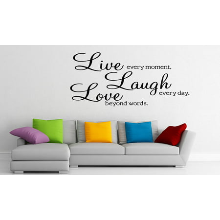 Live Laugh Love Vinyl Wall Sticker Decal Wallpaper Wall Art Home (Best Live Wallpaper App)