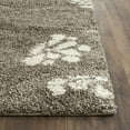 thumbnail image 3 of SAFAVIEH Florida Davin Floral Shag Runner Rug, Smoke/Beige, 2'3" x 11', 3 of 7