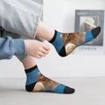 thumbnail image 4 of Salouo Playful Cat Fisheye View Pattern Unisex Middle Tube Socks,Middle-Finger Knee High Socks Over The Calf Tube Stocking Crew Stockings for Women and Men Tube Socks, 4 of 8