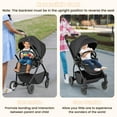 thumbnail image 5 of Costway Baby Stroller Foldable Infant Pram Stroller with Reclining Backrest Handle Black, 5 of 9