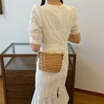 thumbnail image 6 of Women Straw Beach Bag Shoulder Bag Wicker Bag Handwoven Crossbody Bag for Travel, 6 of 20