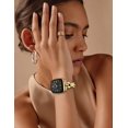 thumbnail image 5 of Wearlizer Slim Stainless Steel Watch Band Compatible with Apple Watch Bands 38/40/41/42/44/45/46/49mm Women Sculpted Link Bracelet Adjustable Strap for Series 11/10/9/8/7/6/5/4/3/SE/Ultra, 5 of 6