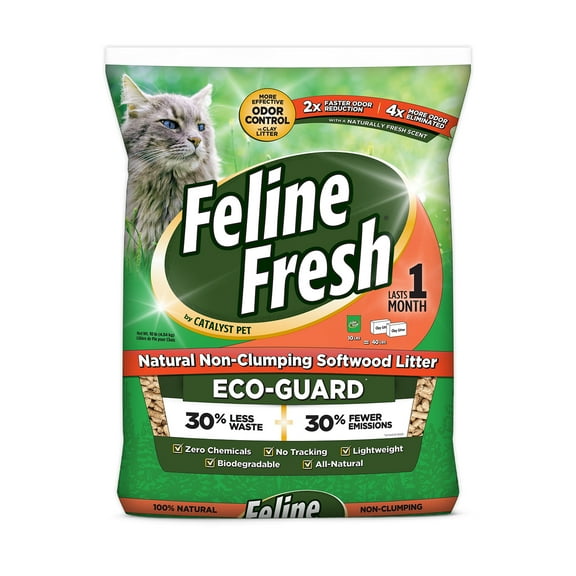 Feline Fresh Non-Clumping Natural Pine Pellet Cat Litter, Unscented, 10 lb Bag
