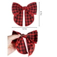 thumbnail image 4 of Dalrosia 8PCS Large Christmas Fable Hair Bows Hair Clips Plaid Hair Ribbon Ponytail Holder Hair Accessorie for Baby Toddlers Kids Girls, 4 of 6