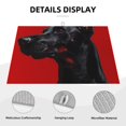 thumbnail image 3 of Fotbe Black Dog Red Background Alfombrilla de Secado para Cocina con Estampado, 18x24 Pulgadas, 3 of 7