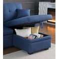 thumbnail image 6 of Alexent Sleeper Sofa with Pull-out Bed, L-Shaped Sofa with Storage Recliner, 3-Seater Reversible Sectional Sofa for Living Room, Apartment, Bedroom, Office, Navy Blue, 6 of 8