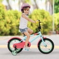thumbnail image 4 of Costway 14" Kids Bike with Adjustable Saddle Handlebar Removable Training Wheels Handbrake Red, 4 of 10