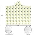 thumbnail image 3 of Wearable Blanket,LightYellow Cartoon Dinosaurs Leaves Pattern Hooded Wearable Flannel Blanket for Adults & Teens,Winter Poncho Shawl Wrap Cape Cozy Anti-Pill,50"x60", 3 of 5