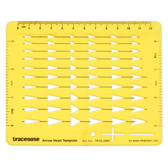 Traceease Arrows Drafting Arrow Head Template Drawing Stencil,Designing Template Measuring Ruler