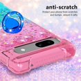 thumbnail image 3 of Clear Case for Google Pixel 7a with Kickstand for Girls Women, Liquid Glitter Sparkle Bling Cute Case Gradient Quicksand Cover for Google Pixel 7a JB Powder Blue, 3 of 15