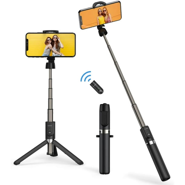 ATUMTEK Bluetooth Selfie Stick Trépied, Rotation à 360° Mini Selfie Stick  Extensible avec Télécommande Bluetooth sans Fil 