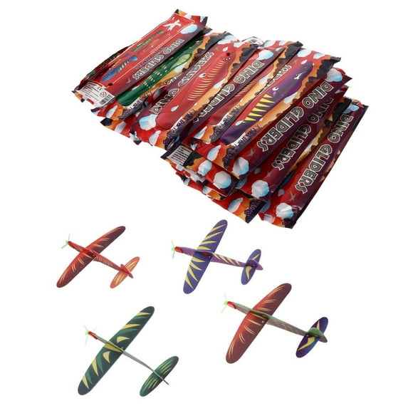 Bamboohart 24 Pcs Jouets en Mousse Avion Planeur Cadeaux Fête d'Anniversaire (Couleur Aléatoire)