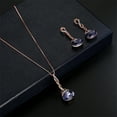 thumbnail image 3 of Necklace Fashion Pendant Necklace Earring Set Women Wedding Crystal Jewelry Set Gift Mom Gifts Mother's Day Gifts Necklace Birthstone Necklace for Mom Birthday Gifts for Mom Gifts from Daughters Son, 3 of 4